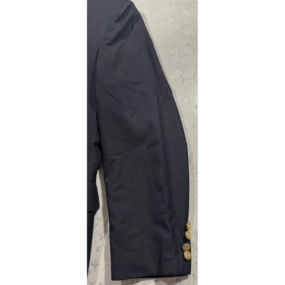 VTG H. Freeman & Son Blazer Jacket Mens 41R Navy Blue Wool Nordstrom Made in USA